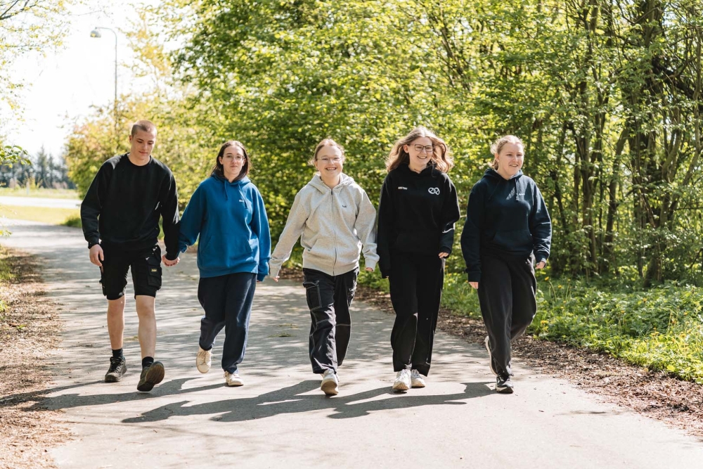 Elever fra Emmerske Efterskole i Tønder